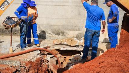Prefeitura de Senador Canedo avança com ligações de esgoto no Jardim Canedo 1